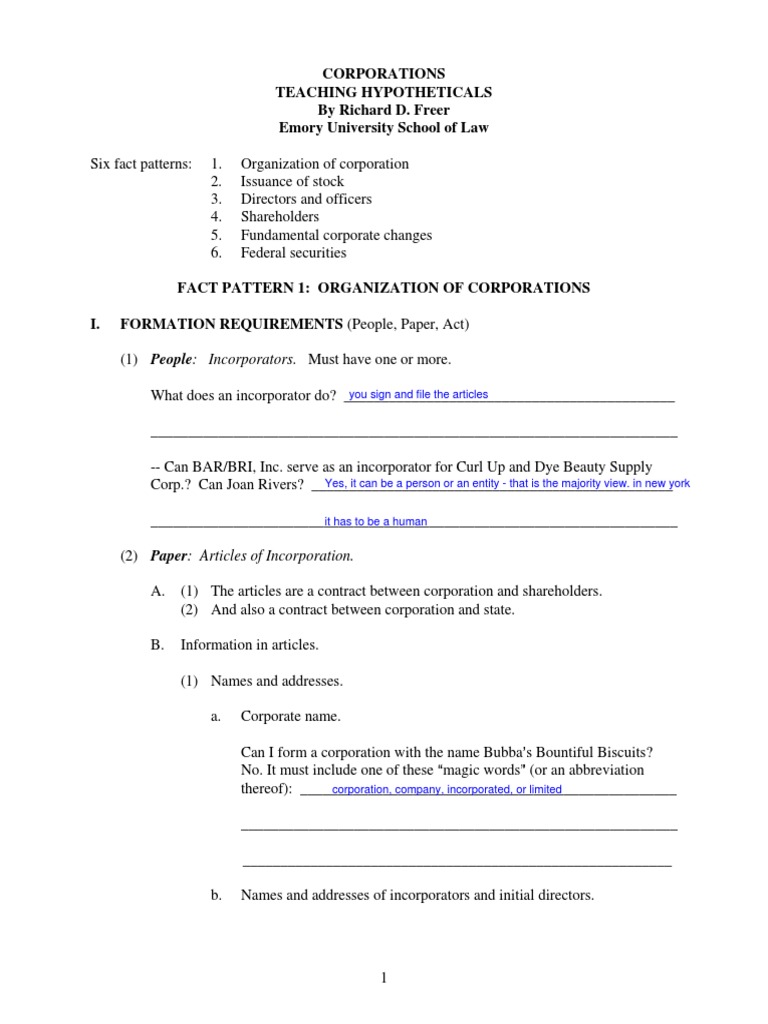 Barbri Corporation Outline Board Of Directors Piercing The