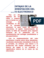 Ventajas de La Implementación Del Voto Electrónico