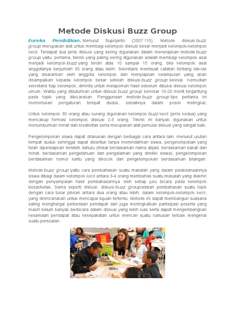 Metode Diskusi Buzz Group dalam Pembelajaran | PDF
