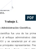 Administración Científica, Teoría Clásica de Administración y Proceso Administrativo