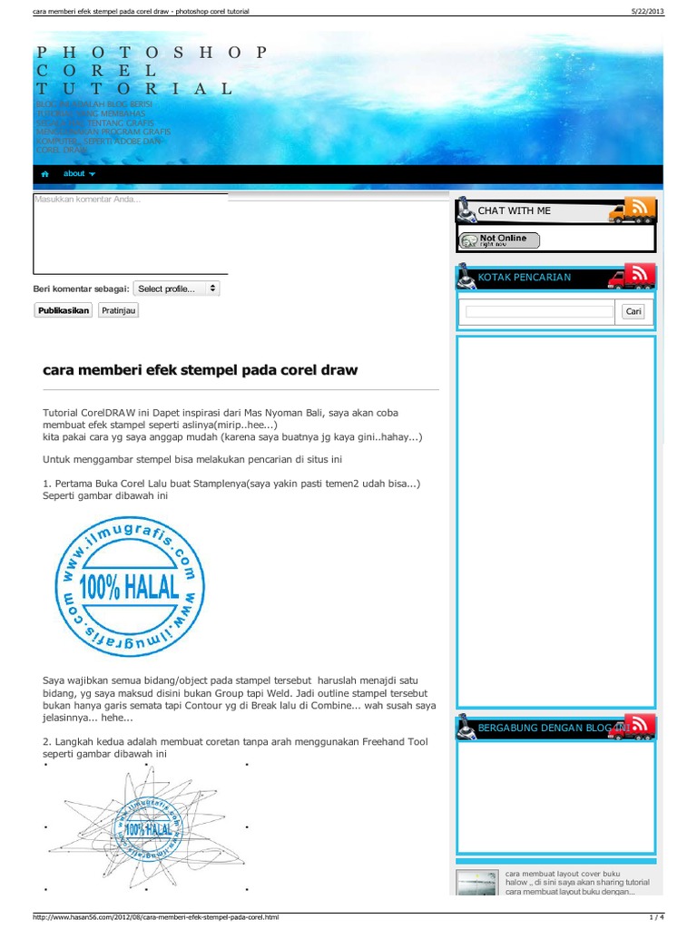 Efek Stempel Pada Corel Draw