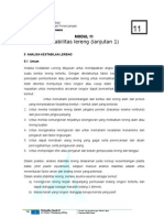 Stabilitas Lereng (Lanjutan 1) : Modul 11