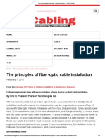 The Principles of Fiber-optic Cable Installation - Cabling Install