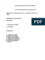 3 Prática - 3 Prática - Análise de Sais Por Ensaio de Chama