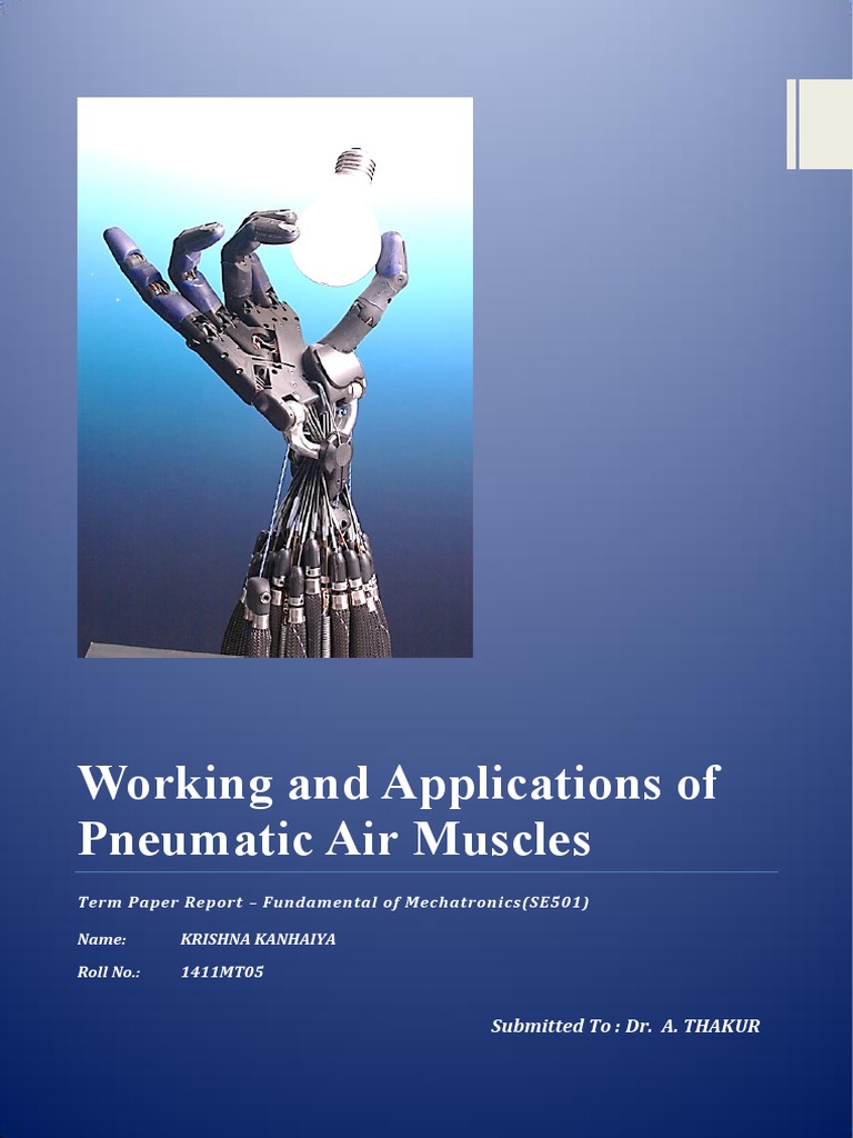 Working and Application of Pneumatic air Muscles Actuator Robotics