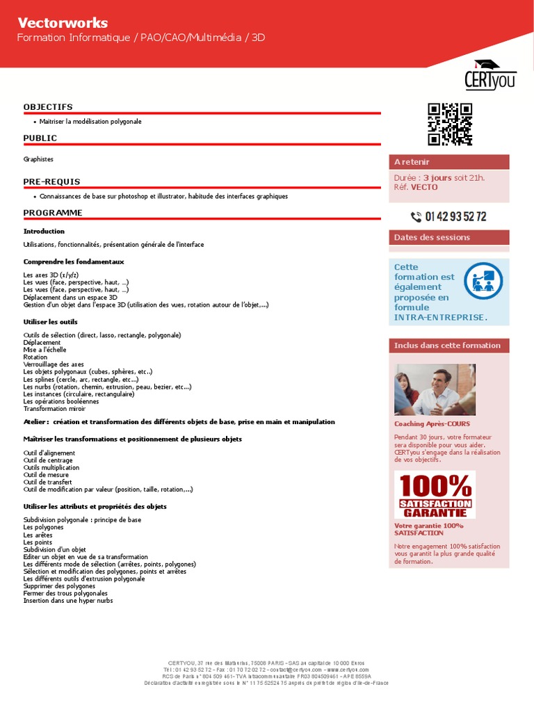 Formation Vectorworks 3D pour Graphistes | PDF | Modélisation ...