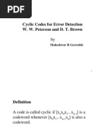 Cyclic Codes For Error Detection