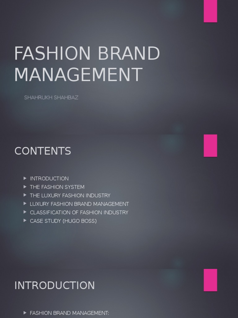 Fashion Brand Management | Luxury Goods | Brand
