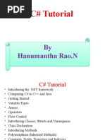 C# Tutorial: by Hanumantha Rao.N