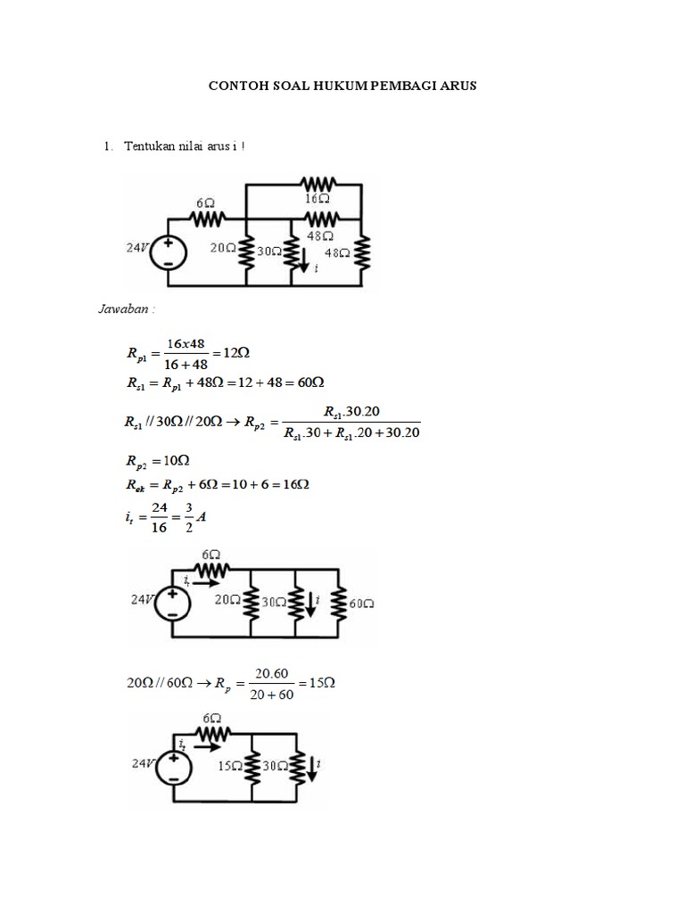 Contoh Soal Hukum Pembagi Arus Series And Parallel Circuits Voltage