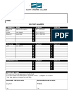 Call Sheet 5 - Change