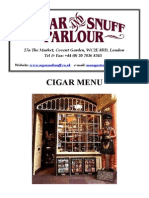 Cigar Menu and Guide April 2014