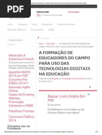 A Formação de Educadores Do Campo Para Uso Das Tecnologias Digitais Na Educação