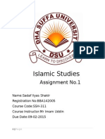 Islamic Studies: Assignment No.1