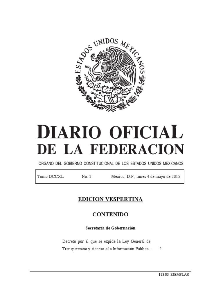 Ley General De Transparencia Y Acceso A La Informacion Publica Privacidad De La Informacion Leyes De Libertad De Informacion Por Pais