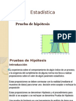 Estadística: Prueba de Hipótesis