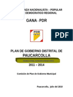 Plan de Gobierno PDR Paucarcolla