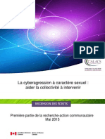 Rapport: La Cyberagression À Caractère Sexuel: Aider La Collectivité À Intervenir