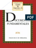 Francisco de Miranda Documentos Fundamentales