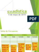 Estadistica 4 de Mayo