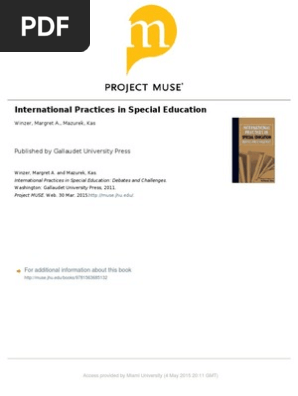 International Practices In Special Education Disability - 