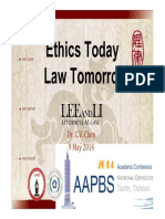 【CVCHEN@NCCU/AAPBS】Ethics Today, Law Tomorrow今天倫理，明天法律