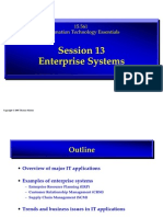 Session 13 Enterprise Systems: 15.561 Information Technology Essentials
