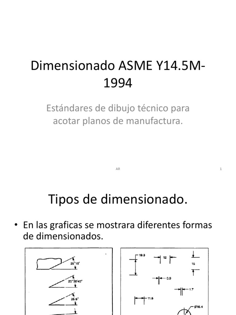 Dimensionado según ASME Y14.5M-1994 | PDF | Tolerancia de ingeniería ...