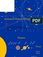 Animated Planets Template: To View Animation Go To Slideshow F5 Powerpoint