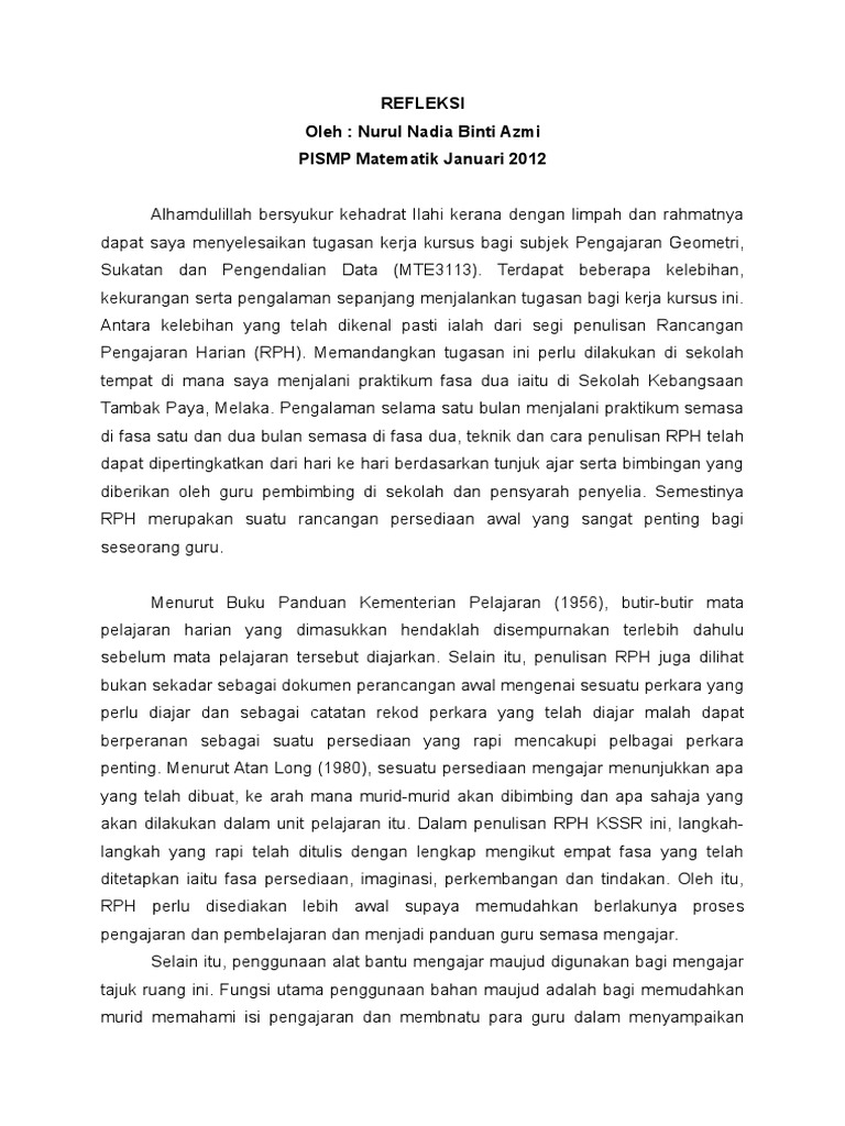 Refleksi Pdf