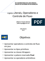 8 - Tipos Literais Operadores e Controle de Fluxo