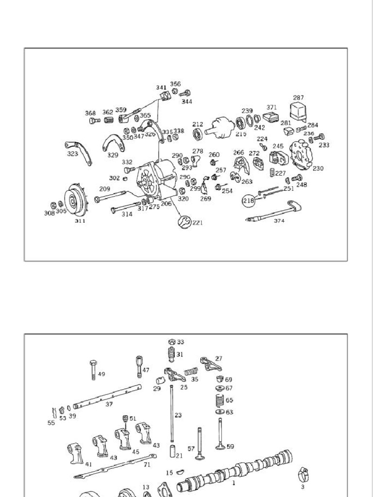 Schema Engine Mercedes OM 314 | PDF