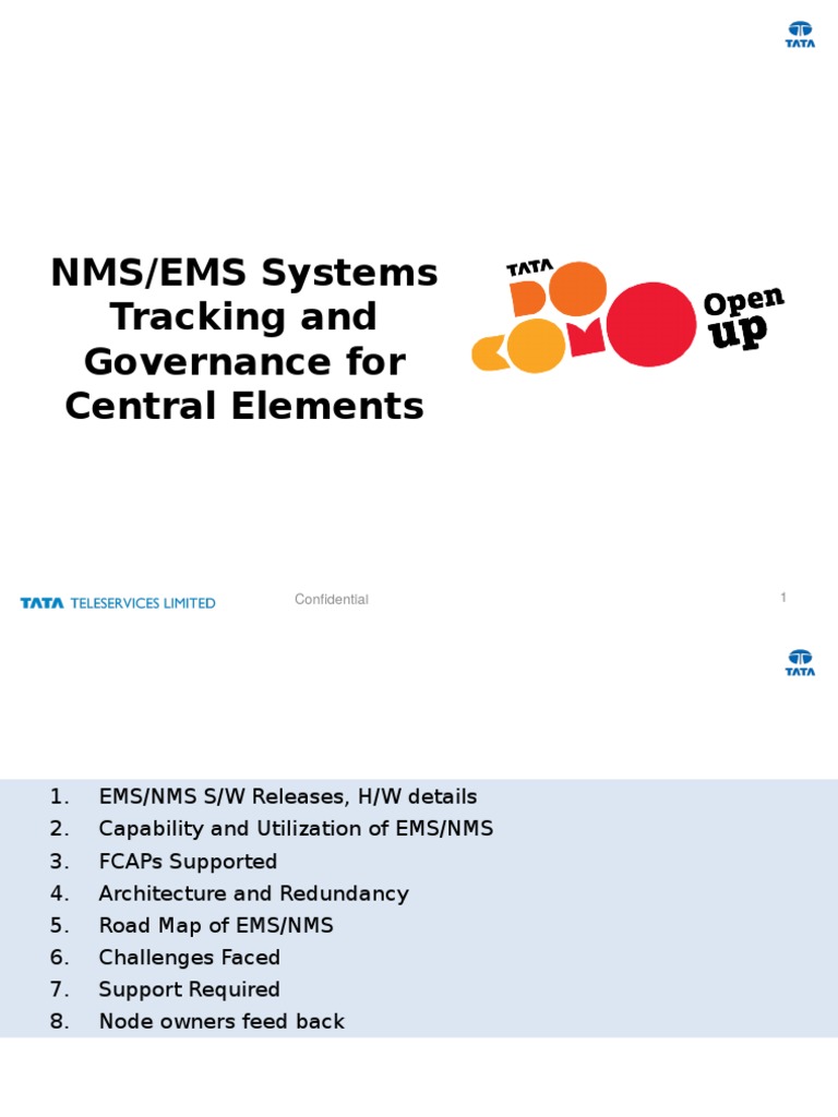 NMS/EMS Systems Tracking and Governance For Central Elements | PDF ...