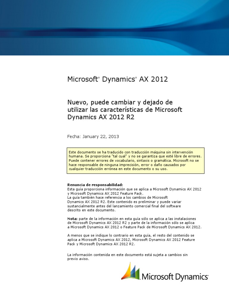 Manual de Microsoft Dynamics AX 2012 | PDF