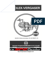 Catálogo Original Carburador Solex 32 PDSIT