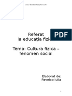 Cultura Fizică Fenomen Social