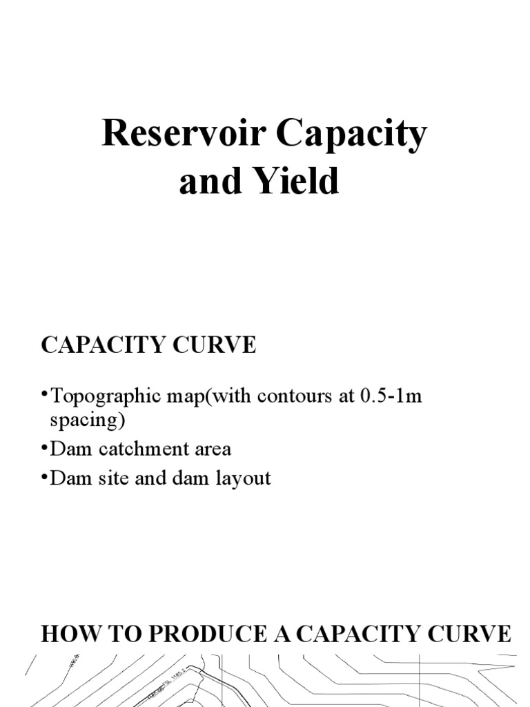 Reservoir Capacity and Yield PDF Erosion Reservoir