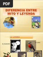 Diferencia de Mito y Leyenda