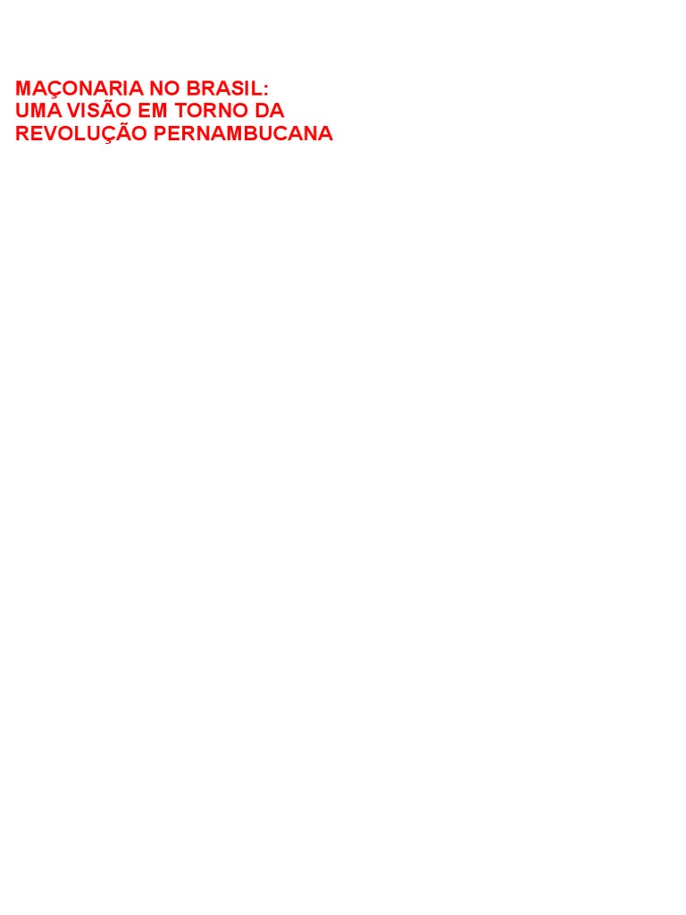Maçonaria No Brasil