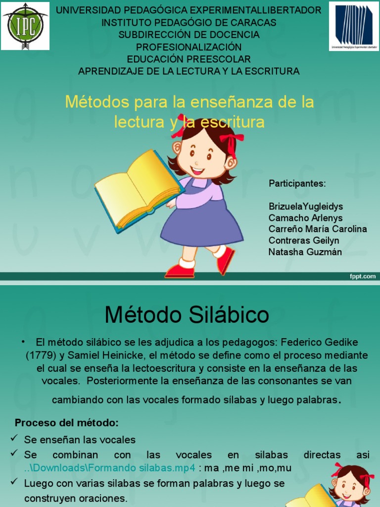 Métodos de Lectura y Escritura en Niños | PDF | Alfabeto | Sílaba