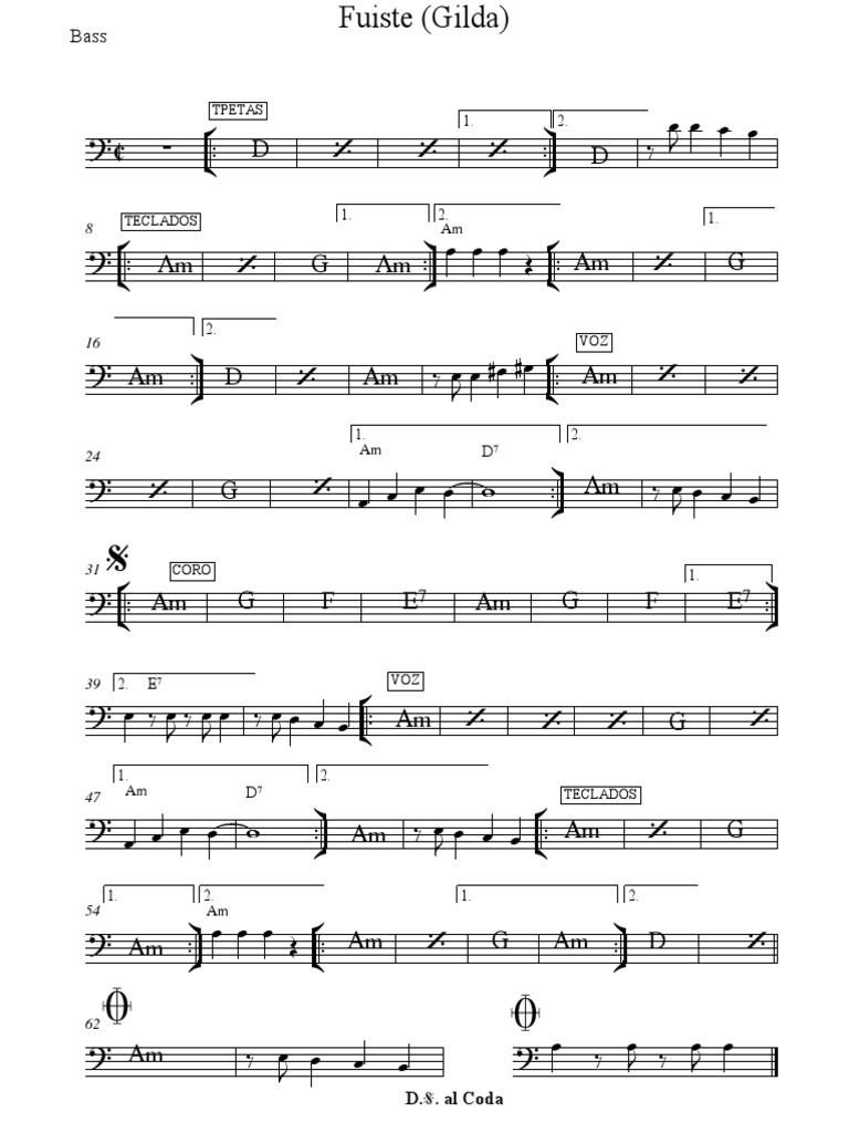 Acordes y letra de 