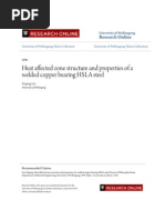 Heat Affected Zone Structure and Properties of A Welded Copper Be