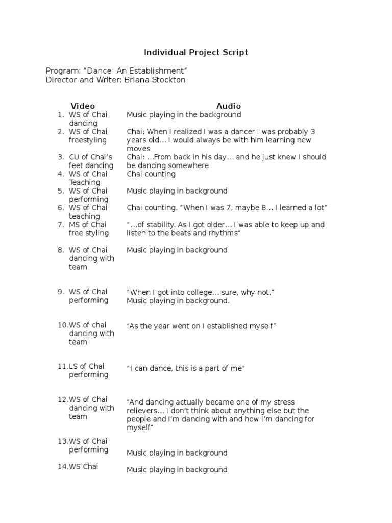 Dance Script | PDF | Art