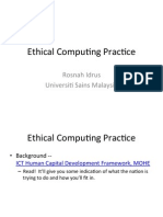 Ethical Compu - NG Prac - Ce: Rosnah Idrus Universi. Sains Malaysia