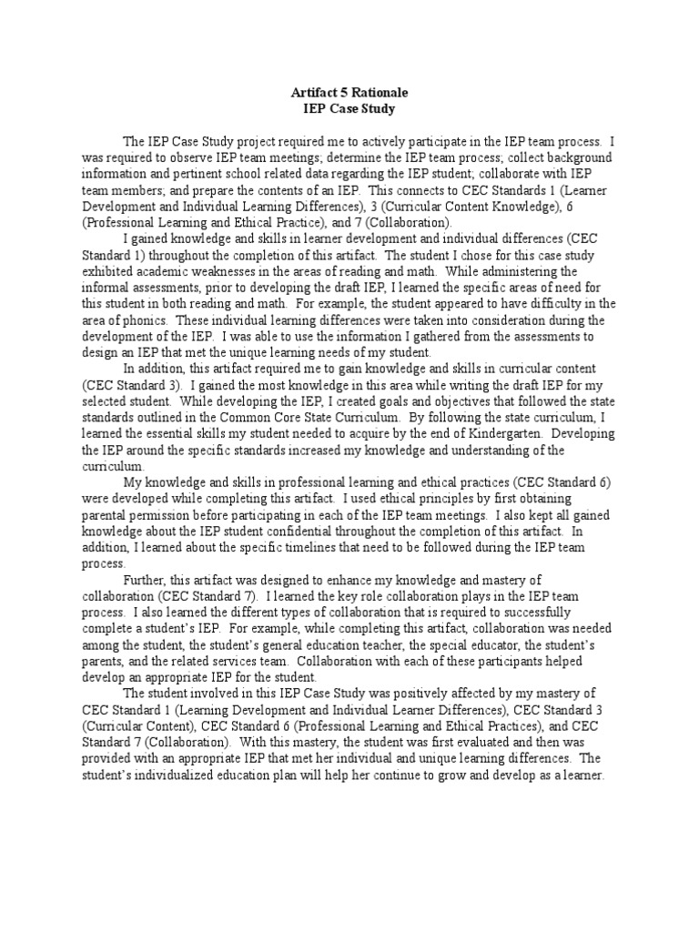 Iep case study picture