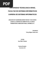 Analisis de Vulnerabilidades Fisicas y de Acceso Logico Al Centro de Computo de La Clinica Human - 0