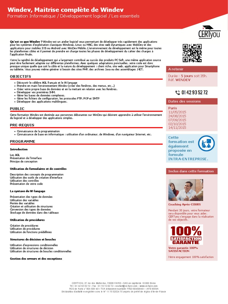 Formation complète Windev 25 et 27 | PDF | Microsoft Windows | Sites web