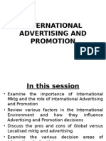 International Advertising and Promotion