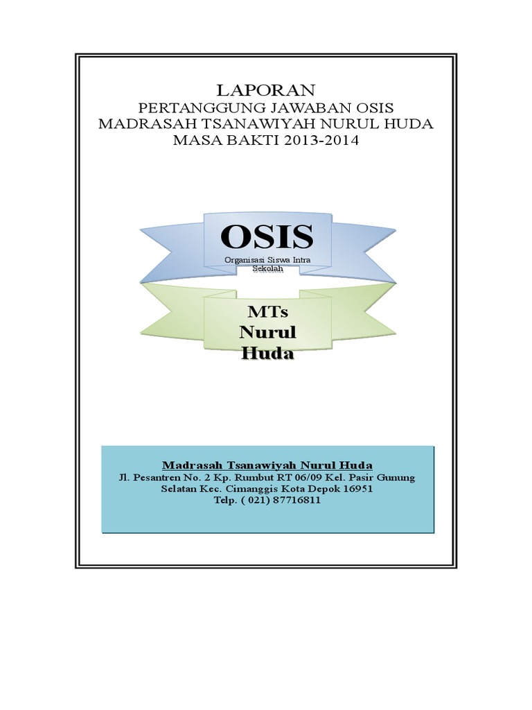Laporan Pertanggung Jawaban Osis 2013 2014