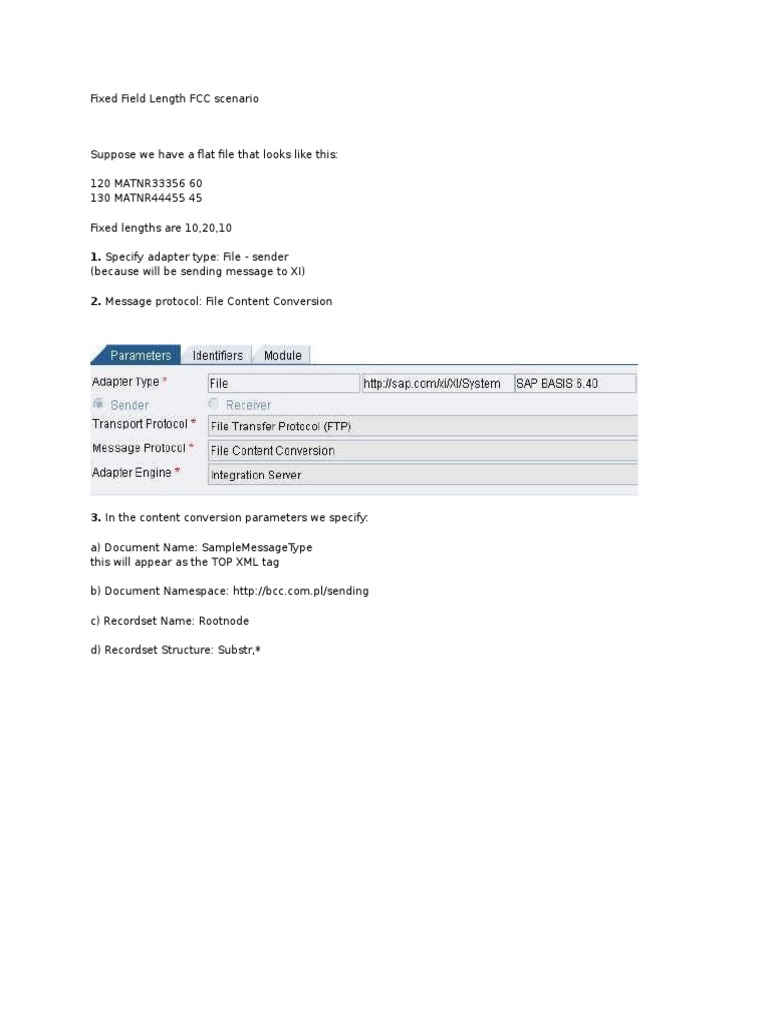 Fixed Field Length FCC Configuration Guide | PDF